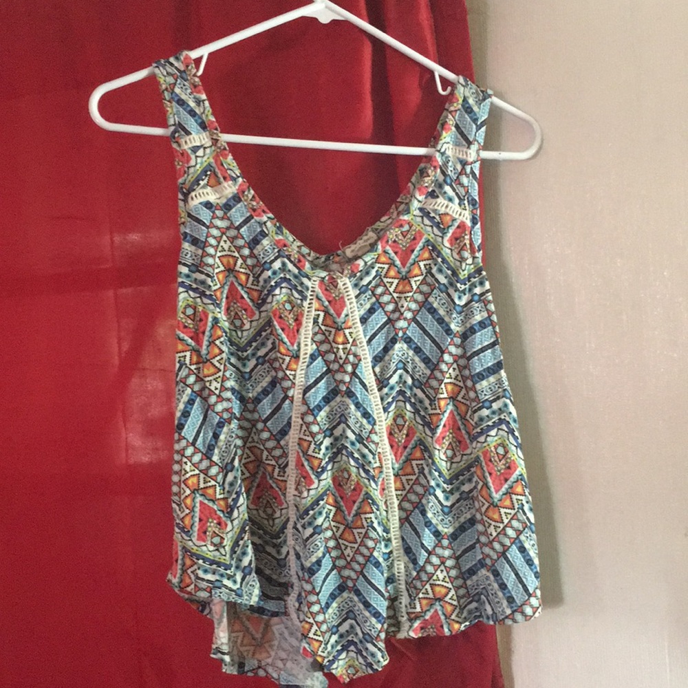 Colorful Patterned Crop Top